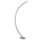Searchlight 1070SS Colton LED Curved Floor Lamp - Satin Silver & Opal