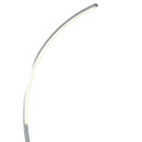 Searchlight 1070SS Colton LED Curved Floor Lamp - Satin Silver & Opal