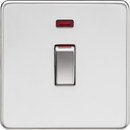 Knightsbridge MLA Screwless SF81MNPC 45A DP Switch with Neon (1G size) - Polished Chrome