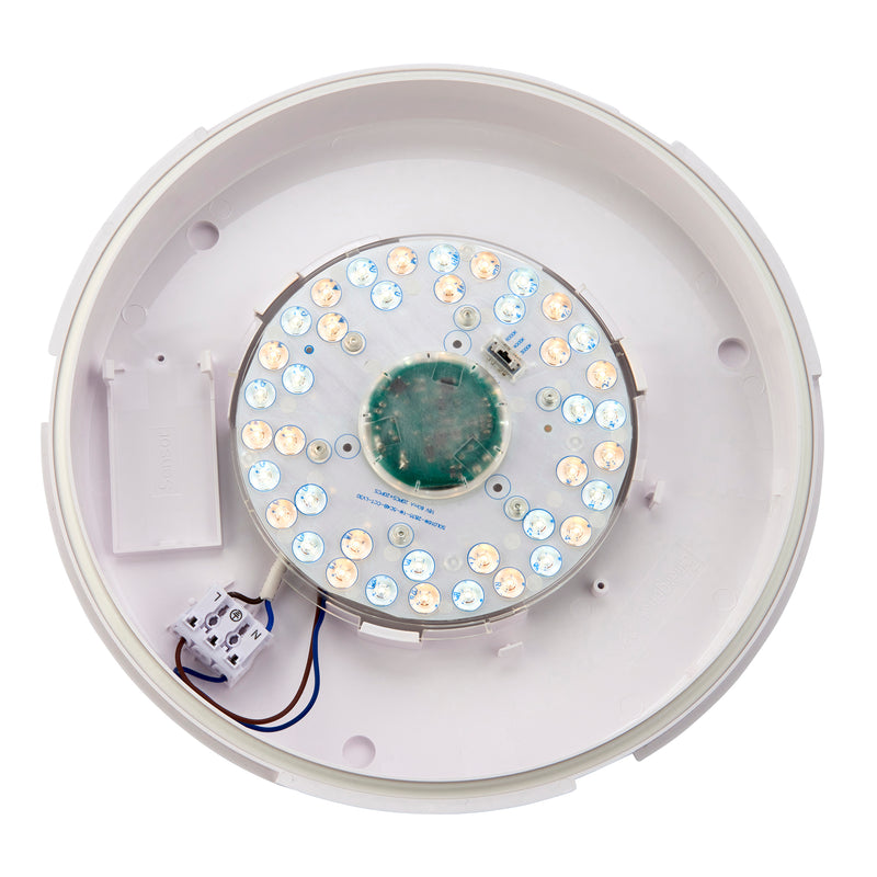 Saxby 110967 CORE, Emergency, Tri Wattage (8/12/15W), Color Changing (CCT), Waterproof (IP65), Outdoor/Indoor Bulkhead/Light Fitting for Homes & Offices - Saxby - Falcon Electrical