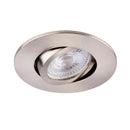 Saxby 109806 ShieldONE Tilt, Fire Rated, Dimmable GU10 Downlight Â– Fully Adjustable Satin Nickel (Brushed Chrome Effect)