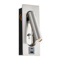 Saxby 120963 Lumos 1lt Wall 3W 3000K - Stainless Steel