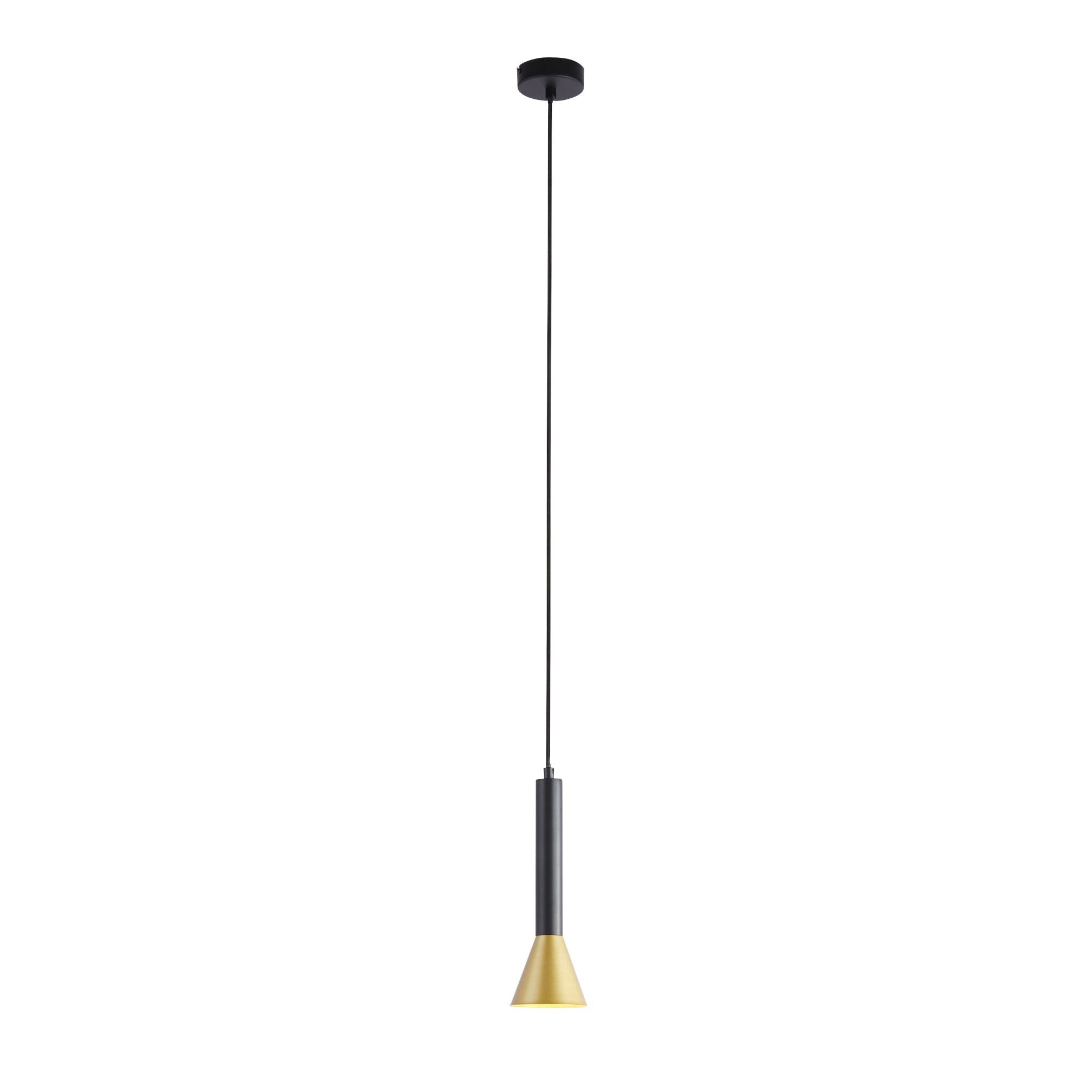 Searchlight 13611-1BGO Signal Pendant - Black & Gold Metal ...