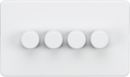 Knightsbridge MLA Screwless SF2194MW 4G 2-way 10-200W (5-150W LED) Intelligent dimmer - Matt White