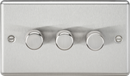 Knightsbridge MLA CL2193BC 3G 2-way 10-200W (5-150W LED) Intelligent dimmer - Brushed Chrome