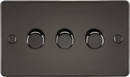 Knightsbridge MLA FP2193GM 3G 2-way 10-200W (5-150W LED) Intelligent dimmer - Gunmetal
