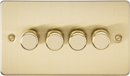 Knightsbridge MLA FP2194BB 4G 2-way 10-200W (5-150W LED) Intelligent dimmer - Brushed Brass