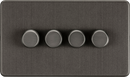 Knightsbridge MLA Screwless SF2194SB 4G 2-way 10-200W (5-150W LED) Intelligent dimmer - Smoked Bronze