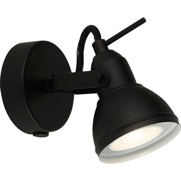 Searchlight 1541BK Focus  Spotlight Wall Light - Black Metal