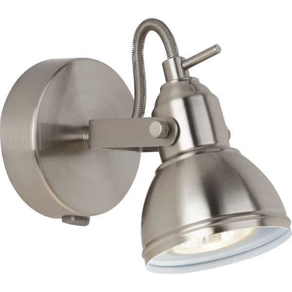 Searchlight 1541SS Focus  Spotlight Wall Light - Satin Silver Metal