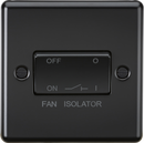 Knightsbridge MLA CL11MBB 10AX 3 Pole Fan Isolator Switch - Rounded Edge Matt Black