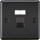 Knightsbridge MLA CL45MB RJ45 Network Outlet - Rounded Edge Matt Black