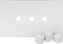 Knightsbridge MLA SN3DIM 3G Dimmer Plate with Matching Dimmer Caps