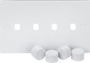 Knightsbridge MLA SN4DIM 4G Dimmer Plate with Matching Dimmer Caps