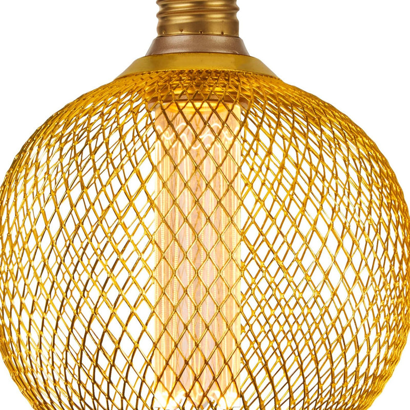 Searchlight 16003GO Wire Mesh Effect Globe Lamp - Gold Metal - Searchlight - Falcon Electrical UK