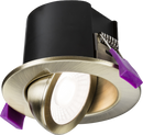 Knightsbridge MLA SPKEVTAB SpektroLED Evo Tilt - Fire Rated IP65 Downlight with 2 x Wattage and 4 x CCT - Antique Brass