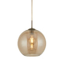 Searchlight 1621AM Balls  Pendant  - Antique Brass Metal & Amber Glass