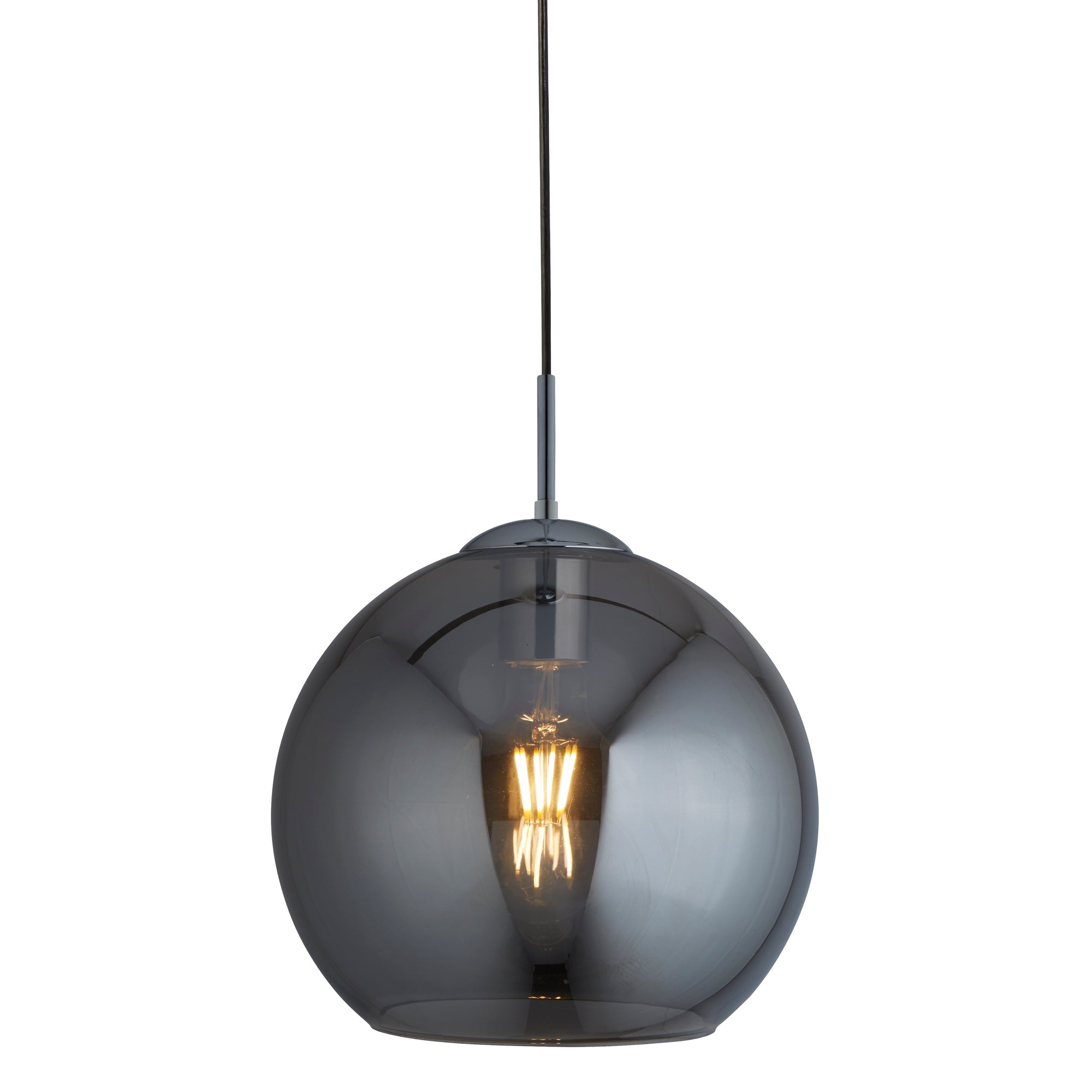 Searchlight 1621SM Balls Pendant - Chrome Metal & Smoked Glass ...