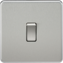 Knightsbridge MLA Screwless SF1000DPBC 10AX 1G DP Switch - Brushed Chrome