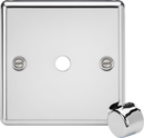 Knightsbridge MLA CL1DIMPC 1G Dimmer Plate with Matching Metal Dimmer Cap - Polished Chrome