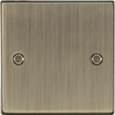 Knightsbridge MLA CS85AB 1G Blanking Plate - Square Edge Antique Brass - Knightsbridge MLA - Falcon Electrical