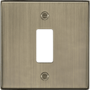 Knightsbridge MLA GDCS1AB 1G grid faceplate - antique brass - Knightsbridge MLA - Falcon Electrical