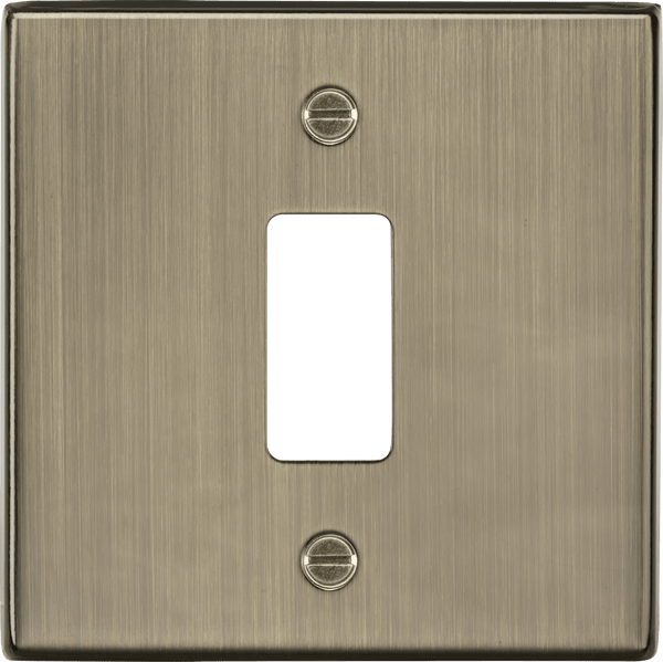 Knightsbridge MLA GDCS1AB 1G grid faceplate - antique brass - Knightsbridge MLA - Falcon Electrical