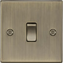 Knightsbridge MLA CS834AB 20A 1G DP Switch - Square Edge Antique Brass - Knightsbridge MLA - Falcon Electrical