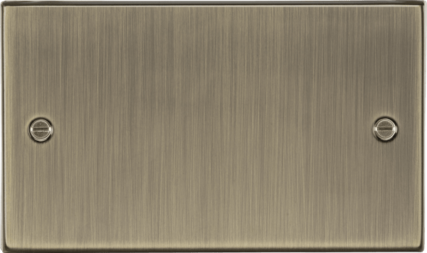 Knightsbridge MLA CS86AB 2G Blanking Plate - Square Edge Antique Brass - Knightsbridge MLA - Falcon Electrical