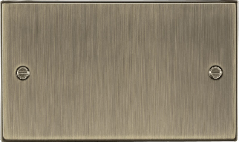 Knightsbridge MLA CS86AB 2G Blanking Plate - Square Edge Antique Brass - Knightsbridge MLA - Falcon Electrical