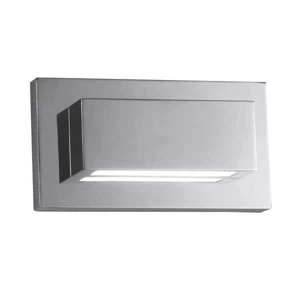 Searchlight 1752CC Ledge LED Up/Downlight Wall Light - Chrome & Glass