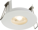 Knightsbridge MLA FRNIPMW FireNova IP65 (Waterproof) Fixed GU10 Fire-rated Open-back Downlight - Matt White for Suitable for Bathrooms