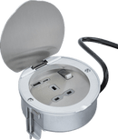 Knightsbridge MLA SKR3 Recessed 13A 1G Socket with Dual USB A+C [5V DC 4.0A shared] - Stainless Steel - Knightsbridge MLA - Falcon Electrical