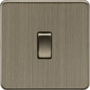 Knightsbridge MLA Screwless SF1200AB 10AX Intermediate Switch - Antique Brass