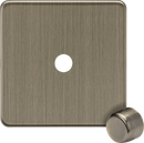 Knightsbridge MLA Screwless SF1DIMAB 1G Dimmer Plate with Matching Metal Dimmer Cap - Antique Brass