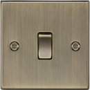 Knightsbridge MLA  CS1DPAB 10AX 1G DP Switch - Antique Brass
