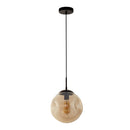 Searchlight 22123-1BK Punch Pendant - Black Metal & Champagne Punched Glass