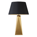 Searchlight 2213GO Maldon Table Lamp - Gold Metal & Black Shade with Gold Inner