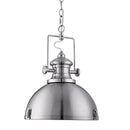 Searchlight 2297SS Louisiana Pendant  - Satin Silver Metal & Clear Lens