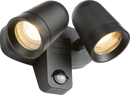 Knightsbridge MLA NESGUPIR Neso 230V IP54 GU10 Twin Security Spotlights with PIR
