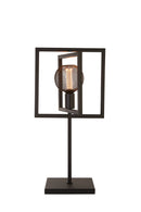 Searchlight 23201-1BK Plaza Table Lamp - Matt Black Metal
