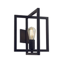 Searchlight 23203-1BK Plaza Wall Light - Matt Black Metal