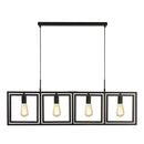 Searchlight 23203-4BK Plaza 4Lt Pendant - Matt Black Metal