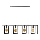 Searchlight 23203-4BK Plaza 4Lt Pendant - Matt Black Metal