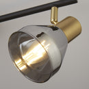 Searchlight 23801-3SM Westminster 3Lt Spot-Black, Satin Brass Metal & Smoked Glass