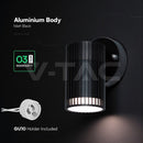 V- tac 24166 VT-10174 GU10 Wall Light Holder Single Head IP44 - V-TAC - Falcon Electrical