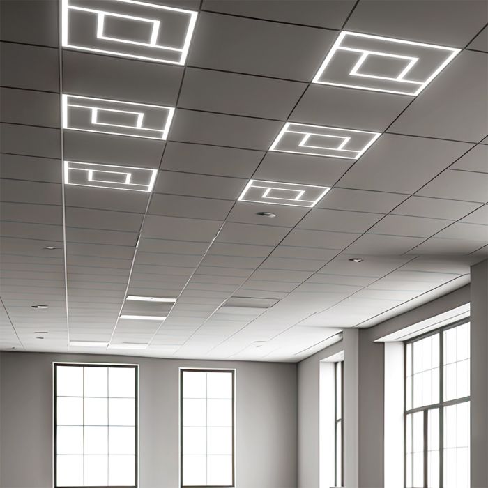 V - Tac VT - 6159 60W LED SPIRAL FRAME PANEL LIFUD DRIVER+QC 595x595MM FLICKER FREE 6500K - V - TAC - Falcon Electrical