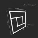 V - Tac VT - 6159 60W LED SPIRAL FRAME PANEL LIFUD DRIVER+QC 595x595MM FLICKER FREE 6500K - V - TAC - Falcon Electrical