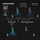 V- tac 24307 VT-10175PIR GU10 Wall Light Holder Double Head IP44 PIR Sensor - V-TAC - Falcon Electrical