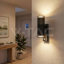 V- tac 24307 VT-10175PIR GU10 Wall Light Holder Double Head IP44 PIR Sensor - V-TAC - Falcon Electrical